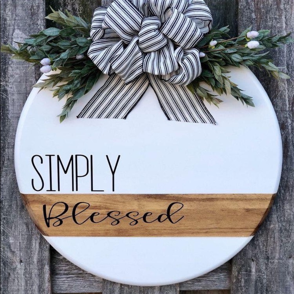 Simply blessed farmhouse sign